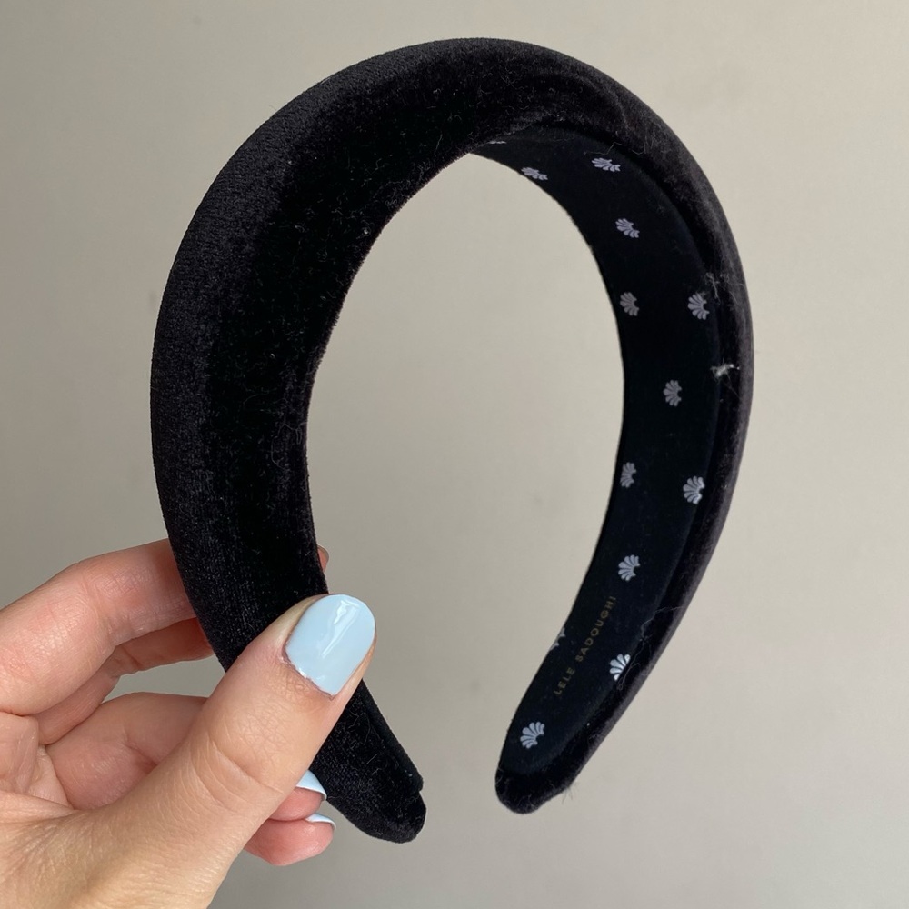 Lele Sadoughi Black Velvet Headband
